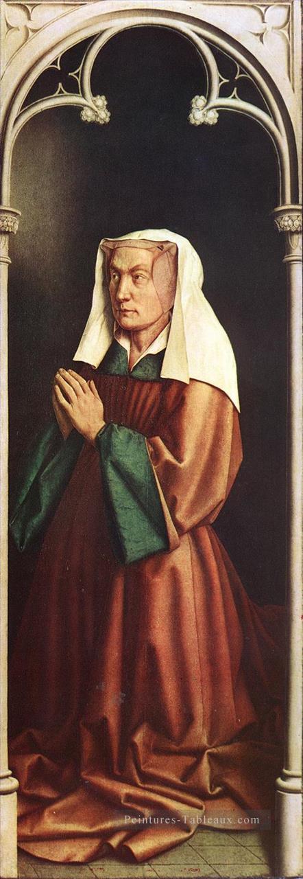 Le retable de Gand L’épouse des donateurs Renaissance Jan van Eyck Peintures à l'huile